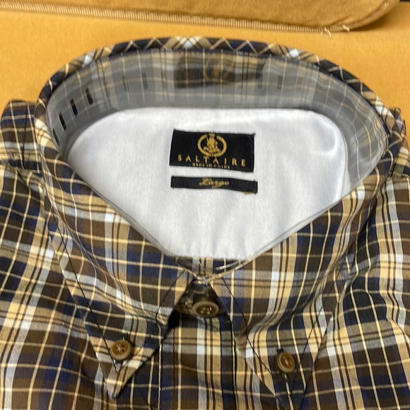 Saltaite Mens Long sleeve button down woven shirts - Picture 3 of 6